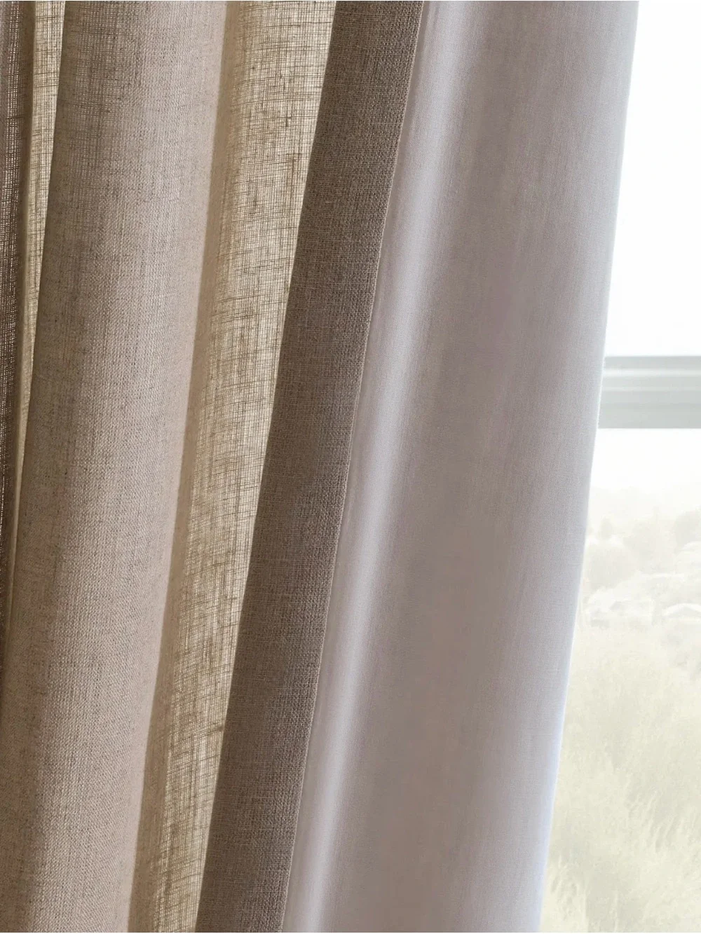 Dark Flax Linen 48x96 Curtain Panel - Retail $92 per panel